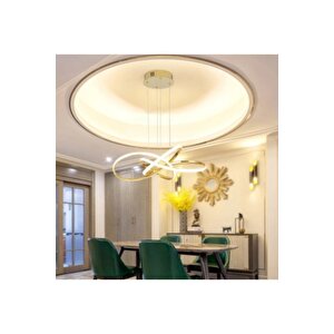 Gold Sarı A+ Modern Sarkıt Power Led Avize Concept Ürün Beyaz Işık