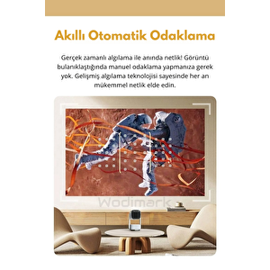 Şarjlı 4k Destekli Taşınabilir Ev Sinema Projeksiyonu – Android, Wifi, Bluetooth, 3d, 200 Ansi Lümen