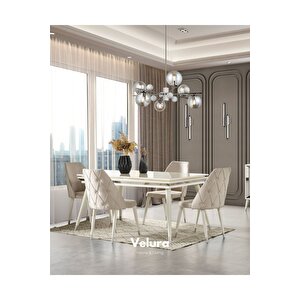 Rosa 220 Yemek Odası Takımı (yemek Masası + 4 Adet Sandalye) 160x80 cm