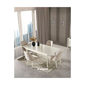 Rosa 220 Yemek Odası Takımı (yemek Masası + 4 Adet Sandalye) 160x80 cm