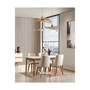 Linda Yemek Odası Takımı (yemek Masası + 4 Adet Sandalye) 160x90 cm