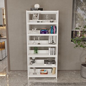 Spine Kitaplık Beyaz-Beyaz