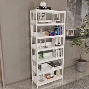 Spine Kitaplık Beyaz-Beyaz