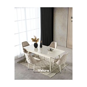 Lotus 520 Yemek Odası Takımı (yemek Masası + 4 Adet Sandalye) 160x80 cm