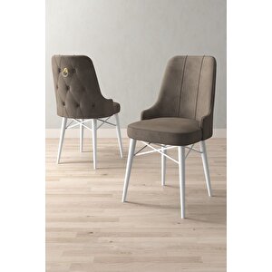 Loft Beyaz 80x132 Açılabilir Mdf Masa Yemek Odası Takımı, Mutfak Takımı 6 Sandalye