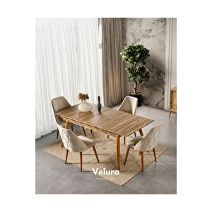 Anadolu 720 Yemek Odası Takımı (yemek Masası + 4 Adet Sandalye) 160x80 cm