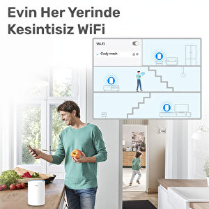 Cudy M1200 5ghz 867mbps, 2.4ghz 300mbps, 1 Port, 2xdbi Anten, Wi-fi Mesh Menzil Genişletici Router