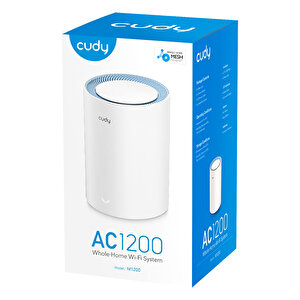 Cudy M1200 5ghz 867mbps, 2.4ghz 300mbps, 1 Port, 2xdbi Anten, Wi-fi Mesh Menzil Genişletici Router