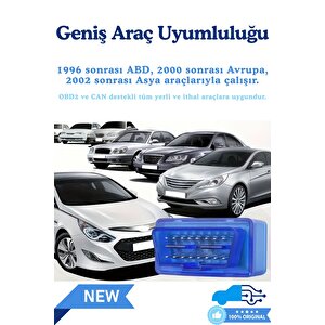 Elm327 V2.1 Bluetooth Obd2 Arıza Okuyucu Cihaz Otomobil Ecu Test