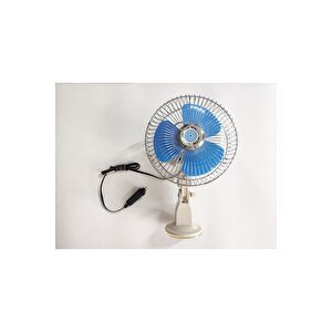 Oto Vantilatör Çap 18 Cm Vantuzlu Döner Başlıklı 12v Araç Içi Fan