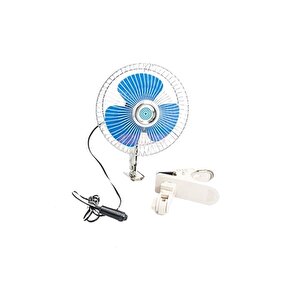 Araç Içi Vantilatör 12v Metal 6 Mandallı