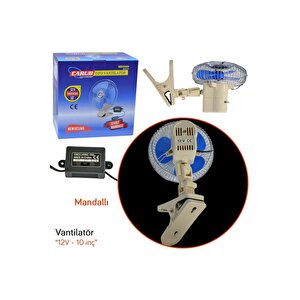 Araç Içi Vantilatör 12v Metal 10'' Mandallı