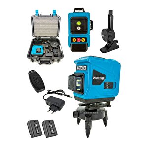 Alman 128 Vf 12 Köşe Otomatik Hizalama Lazer Metre 360 Derece Yatay Dikey Çapraz Kumandalı Çantalı