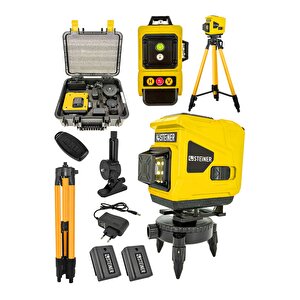 Alman 128 Vf 12 Köşe Otomatik Lazer Hizalama Yatay Dikey Çapraz Kumandalı Çantalı + Tripod