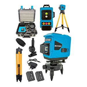 Alman 128 Vf 12 Köşe Otomatik Lazer Hizalama Yatay Dikey Çapraz Kumandalı Çantalı + Tripod
