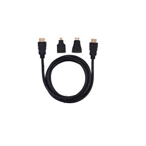 1.5 M 1.4v Hdmi Kablo + Mini Micro Uç 3in1 Çevirici Dönüştürücü Adaptör Kablosu