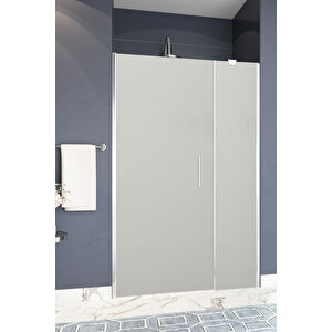 Castilla Temperli 6 Mm Boy Menteşeli Ön Cephe Duşakabin Krom Profil Kumlama Cam 81 cm