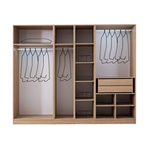 Alaska 6 Kapaklı Gardırop %100 Mdf | Ücretsiz Teslimat Ve Kurulum
