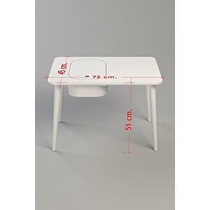 Çocuk Oyun Ve Aktivite Masası - 1 Sandalye - Pembe Sepetli