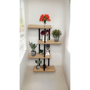 Yüksek Kalite 4 Katlı Çiçeklik Saksı Standı Balkon Rafı Saksılık
