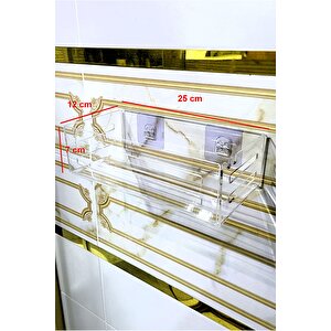 Yapışkanlı Siyah Banyo Rafı - Şampuanlık & Sabun Organizer Set