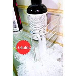 Yapışkanlı Şeffaf Banyo Rafı - Şampuanlık & Sabun Organizer Set Şeffaf