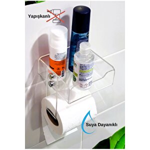 Yapışkanlı Pleksi Tuvalet Kağıtlığı | Wc Kağıtlık Ve Tuvalet Kağıdı Askısı