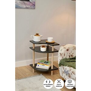 Yan Sehpa - Salon - Oturma Odası Zigon Sehpa - Antrasit