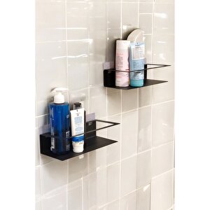 Yapışkanlı 2'li Banyo Rafı - Şampuanlık & Sabun Organizer Set