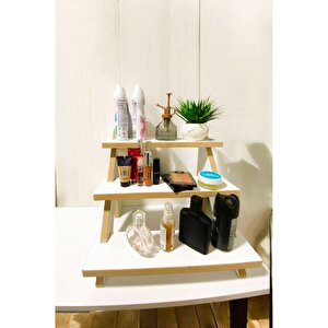 Masa Düzenleyici Tezgah Üstü Organizer Banyo Rafı Üç Raflı Organizer Banyo - Mutfak Organizer