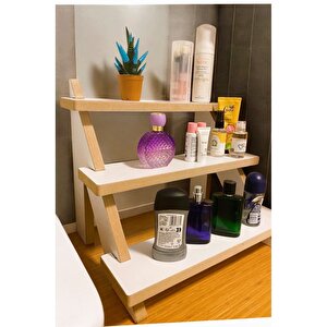 Masa Düzenleyici Tezgah Üstü Organizer Banyo Rafı Üç Raflı Organizer Banyo - Mutfak Organizer