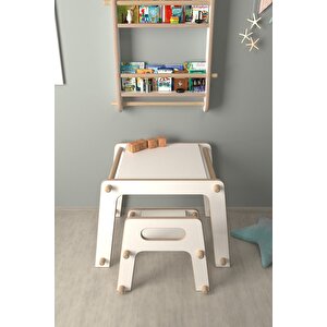 Montessori Çocuk Oyun Ve Aktivite Masası Ve Sandalye