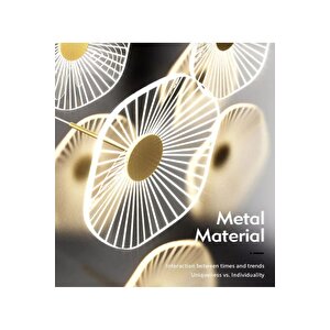 Modern Tasarım Jellyfish Ledli Aplik Gold Sarı Duvar Apliği