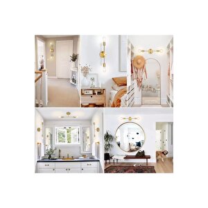 Modern Tasarım Eskitme Gold Sarı Duvar Aplik Şık Görsellik Katar