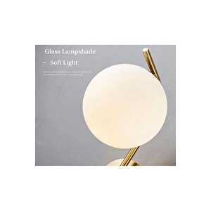Modern Aplik Eskitme Gold Sarı Beyaz Glop Camlı Duvar Aplik  E-27 Duy Elektrik Ile Çalışır