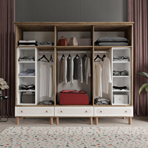 Beenal Furkan 6 Kapaklı Gardırop Bohem Dolap 240cm Atlantik Çam - Aytaşı