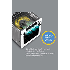 ✨Simfer 3'lü Ankastre Set - 76l Airfry Özellikli 10 Fonksiyon Fırın + Beyaz Cam Ocak + Dokunmatik Davlumbaz