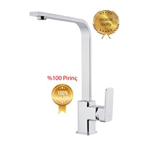 Kare Siera Üçlü Set (banyo-lavabo-evye) Duş Seti Krom