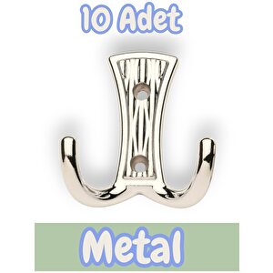 Troy Portmanto Vestiyer Duvar Dolap Elbise Askısı Krom Metal Mobilya Kapı Askılığı Askılık (10 Adet)