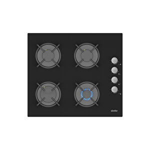 ✨simfer 3'lü Ankastre Set - 73l Power Turbo Fırın + Silver Cam Ocak + Push Button Silver Cam Davlumbaz