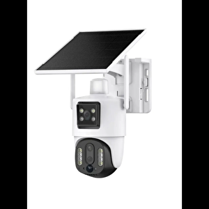 4 Mp 3 Lensli Güneş Enerjili 4g Simkart Uyumlu Sesli Renkli Gece Görüşlü Solar Kamera