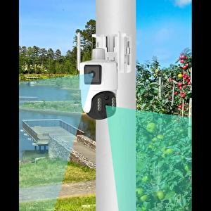 4 Mp 3 Lensli Güneş Enerjili 4g Simkart Uyumlu Sesli Renkli Gece Görüşlü Solar Kamera