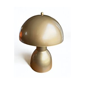 Modern Burry Abajur Masa Lambası Metal Gövde Tasarım Ürün Eskitme Gold Sarı