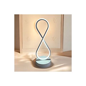 Modern Sonsuz Abajur Masa Lambası Metal Gövde Power Ledli
