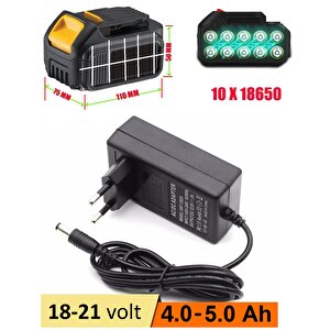 Şarjlı Matkap Için Şarj Adaptörü 18v  21v Li-on Pil Şarj 5.0 mh 4.0 Mah Üniversal 18650 pil için