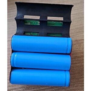 Şarjlı Batarya Grubu 3lü 18650 Li-ion Pil 12v 2000 Mah Pcbli Şarj Bms Devreli Pil Seti Okul Proje