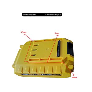 Şarjlı Tornavida Pili Akülü Matkap Aküsü 2.0 Mah Lion Yedek Batarya 2 ah Battery Universal Işıklı