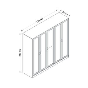 Prıme 5 Kapak Mbrn 1 Aynalı Dolap-kumtası