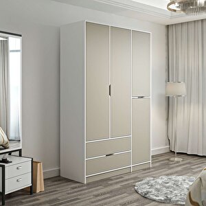 Elina 3 Kapaklı Dolap Beyaz Kumtaşı