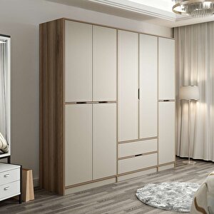 Elina 5 Kapaklı Dolap Dore Kumtaşı